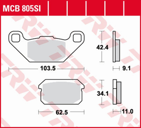 PIESE DE SCHIMB - TRW - placute frana KH431 Sinter offroad ADLY ATV 320>150 '06-'10, ATV 300 '04-'10, CPI XS 250 POWER QUAD '07-'10, QUADZILLA BR/XRV '05-'08, RL 300 BUGGIE '07-'08, HURICANE 280/300/320 '07-, HURICANE 