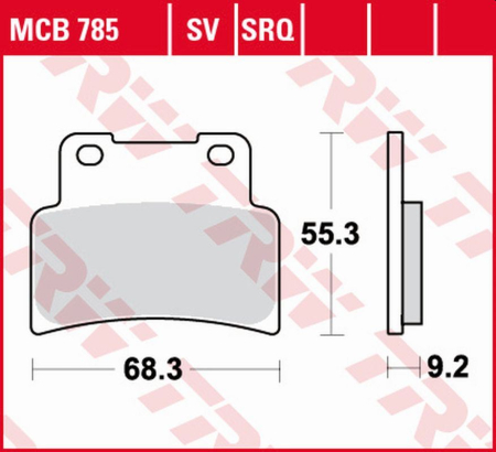 Sistem de frânare - TRW - placute frana KH432 Sinter Street APRILIA RS 125 '07-'13, SL 750 SHIVER/DROSODURO '07-'17, NA 850 MANA '07-'16, SL 900 SHIVER, SMV 900 DROSODURO '17-, YAMAHA MT 125, YZF 125R '14-, - fata