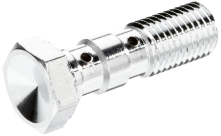 Furtunuri frână - TRW - surub banjo pentru furtunuri de frana M10x1,25 dubla KOLOR STALOWY (CHROM)