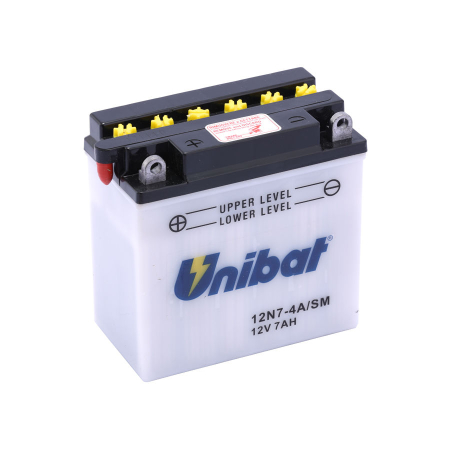 Baterii - UNIBAT - Acumulator cu intretinere 12N7-4A-SM (Yuasa: 12N7-4A)