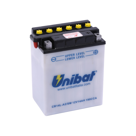 Baterii - UNIBAT - Acumulator cu intretinere CB14L-A2-SM (Yuasa: YB14L-A2)