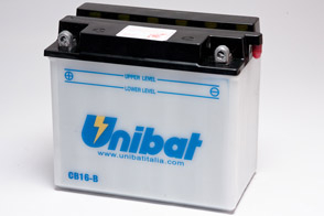 Baterii - UNIBAT - Acumulator cu intretinere CB16-B-SM (Yuasa: YB16-B)