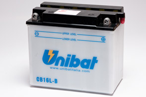 Baterii - UNIBAT - Acumulator cu intretinere CB16L-B-SM (Yuasa: YB16L-B)