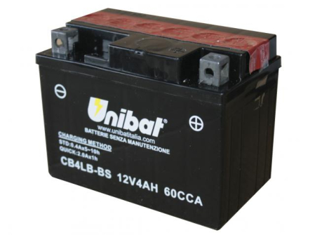 Baterii - UNIBAT - Acumulator fara intretinere CB4LB-BS (Yuasa: YB4L-B)