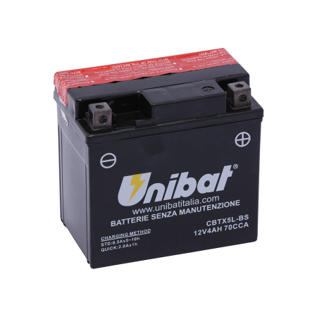 Baterii - UNIBAT - Acumulator fara intretinere CBTX5L-BS (Yuasa: YTX5L-BS)