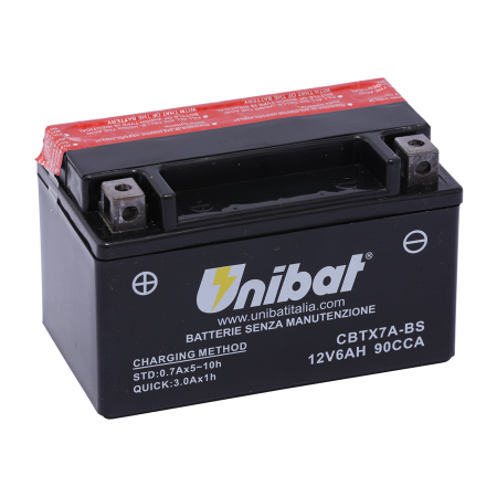 Baterii - UNIBAT - Acumulator fara intretinere CBTX7A-BS (Yuasa: YTX7A-BS)
