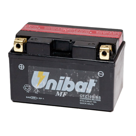 Baterii - UNIBAT - Acumulator fara intretinere CTZ10S-BS (Yuasa: YTZ10-S)