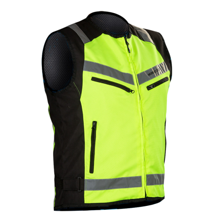 Veste - Vestă moto reflectorizantă Nordcode Hi-Vision, negru/fluo