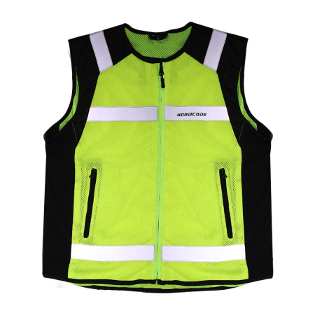 Veste - Vestă moto reflectorizantă Nordcode Pro Vision, negru/galben fluo