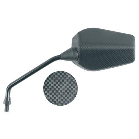 Oglinzi - VICMA - oglinda stanga, diametru filetu 10 mm, STRONA PRAWA, culoare CARBON DERBI GP1 50/250 2005-2007