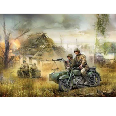 Idei de Cadou - Zvezda [1:72] - Ural M-72 Sidecar Motorcycle With Crew