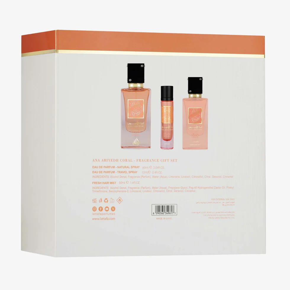 Ana Abiyedh Coral | 3pc Gift Set | by Lattafa [2]