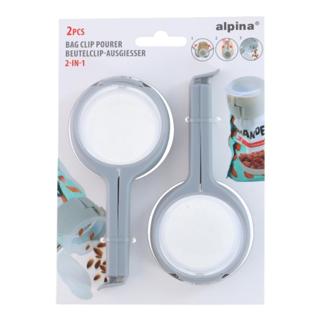 Bucatarie - Alpina - Clema 2 în 1 pentru inchiderea ambalajelor cu dozator