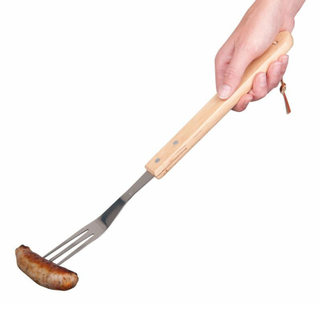 Furculita pentru gratar, lunga, cu maner din lemn, 41 cm [1]