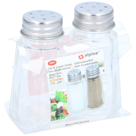 Bucatarie - Set 2 bucati solnita si pipernita din sticla