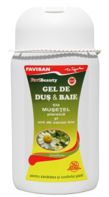 GEL de dus cu Musetel, Piersica si unt de cacao, 300 ml, Favisan [1]