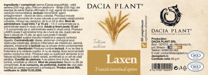 Laxen, 60 comprimate, Dacia Plant la nanaplafar [2]