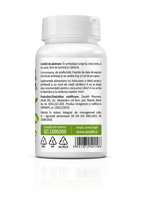Bacopa monnieri, 30 capsule vegetale, Zenyth [3]
