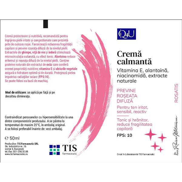 CREMA CALMANTA Q4U 50ml TIS Farmaceutic la Nana Plafar [2]