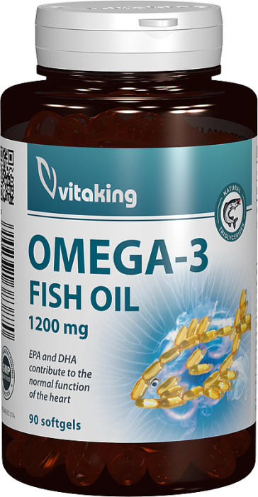 OMEGA 3 Forte - ulei de peste natural 1200mg - 90 capsule, Vitaking la Nana Plafar [1]