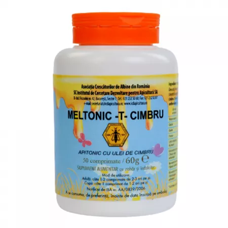 MELTONIC Cimbru-Tonic Digestiv, 50 comprimate (60gr), Institutul Apicol [1]