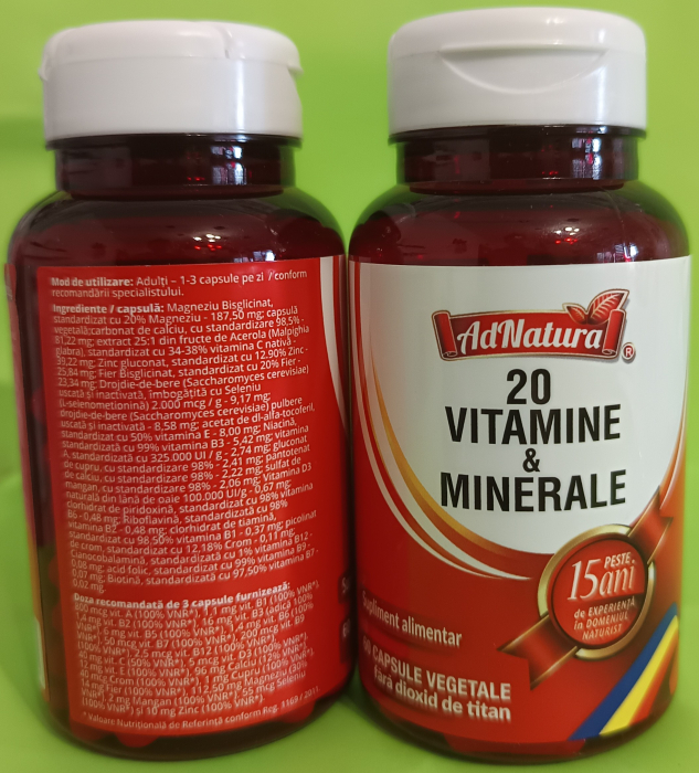 20 VITAMINE si MINERALE, AdNatura la Nana Plafar [2]