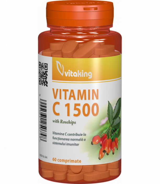 Vitamina C 1500 mg cu macese - 60 comprimate, Vitaking [1]