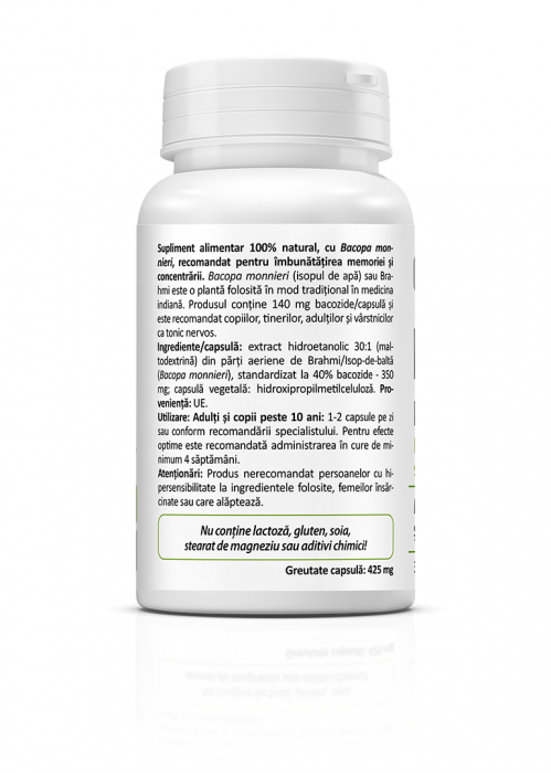 Bacopa monnieri, 30 capsule vegetale, Zenyth [2]
