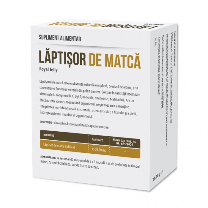LAPTISOR de MATCA liofilizat 500mg, 30 capsule, Parapharm [2]