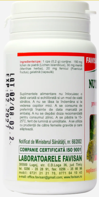NUTRISAN PVA, 70 capsule Favisan la Nana Plafar [2]