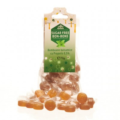 Bomboane balsamice cu Propolis 0,5% fara zahar, 70gr - APIDAVA [1]