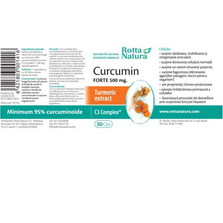 CURCUMIN Forte 500 mg, 30 capsule, Rotta Natura [3]