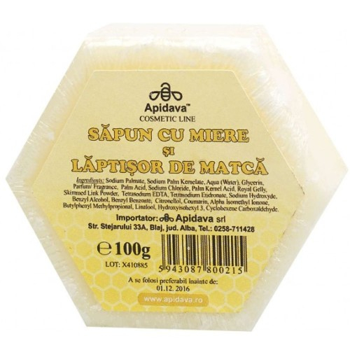 Sapun cu Miere si Laptisor de matca, 100gr - APIDAVA [1]