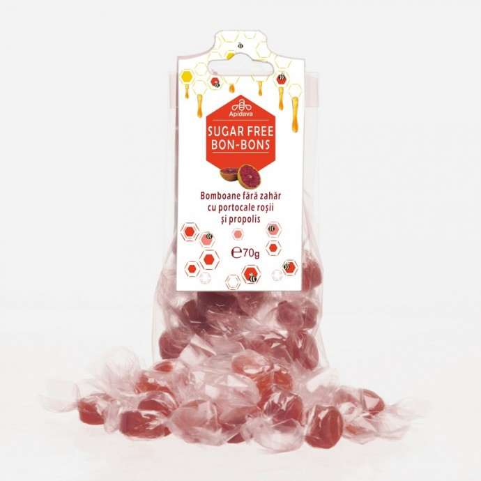BOMBOANE cu Propolis şi Portocale rosii fara zahar, 70gr [1]