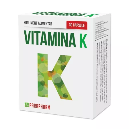VITAMINA K pentru ARTICULATII, 30 capsule, Parapharm [1]