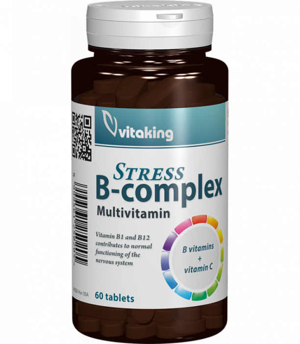 Stres B COMPLEX cu vitamina C 500 mg, 60 comprimate, Vitaking [1]