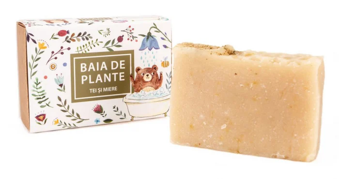 Sapun natural copii Tei si Miere, 100gr,  Baia de plante [2]
