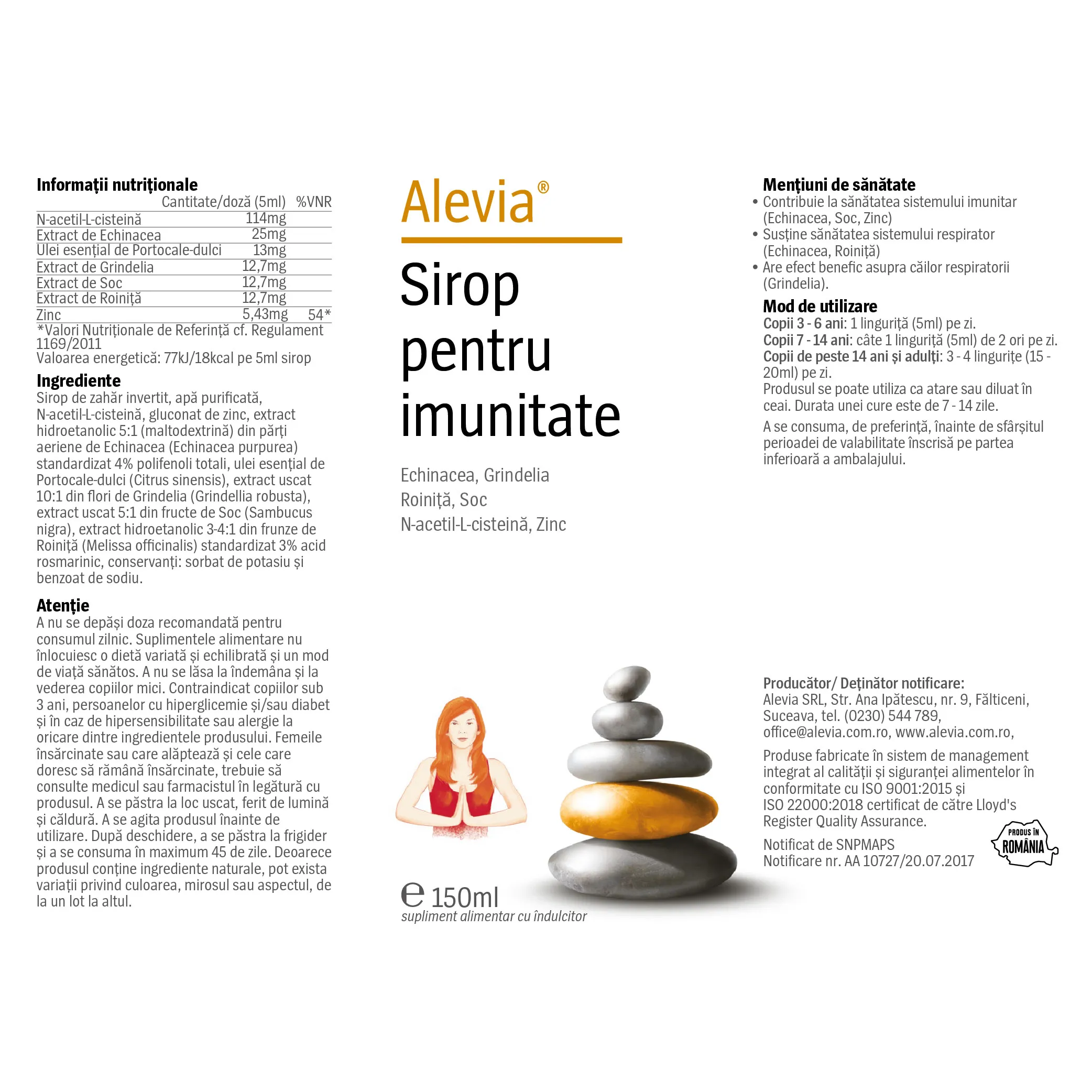SIROP PENTRU IMUNITATE 150ml Alevia la Nana Plafar [2]