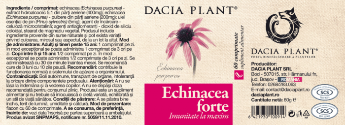 ECHINACEA FORTE 400mg, IMUNITATE PUTERNICA, Dacia Plant [2]