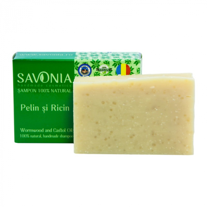 Sampon Solid Natural Pelin si Ricin, 90g, Savonia [2]