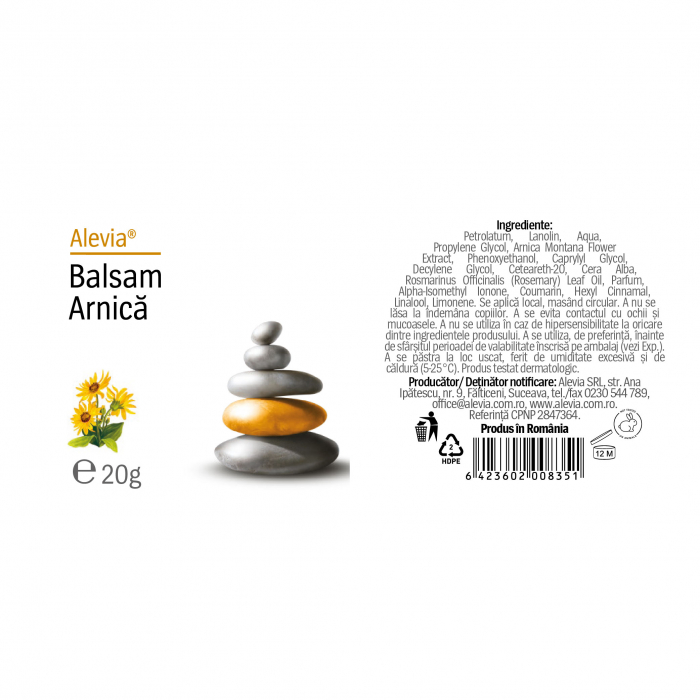Balsam ARNICA, 20 gr, Alevia [2]