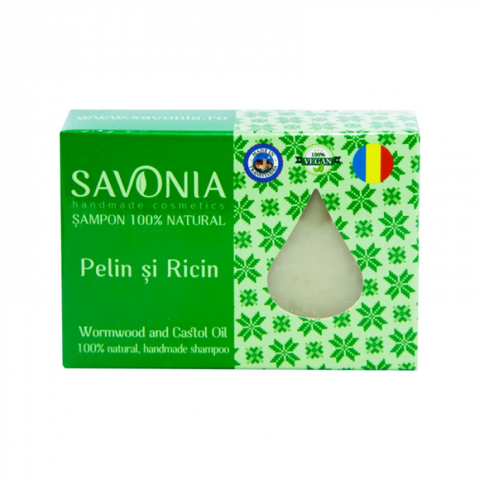Sampon Solid Natural Pelin si Ricin, 90g, Savonia [1]