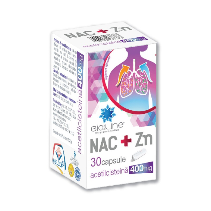 NAC+ZN  cu vitamina C si zinc, BioSunLine Helcor la Nana Plafar [2]