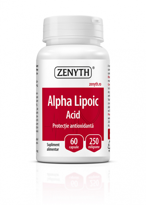 ALPHA LIPOIC ACID 250 mg, 60 capsule, Zenyth [1]