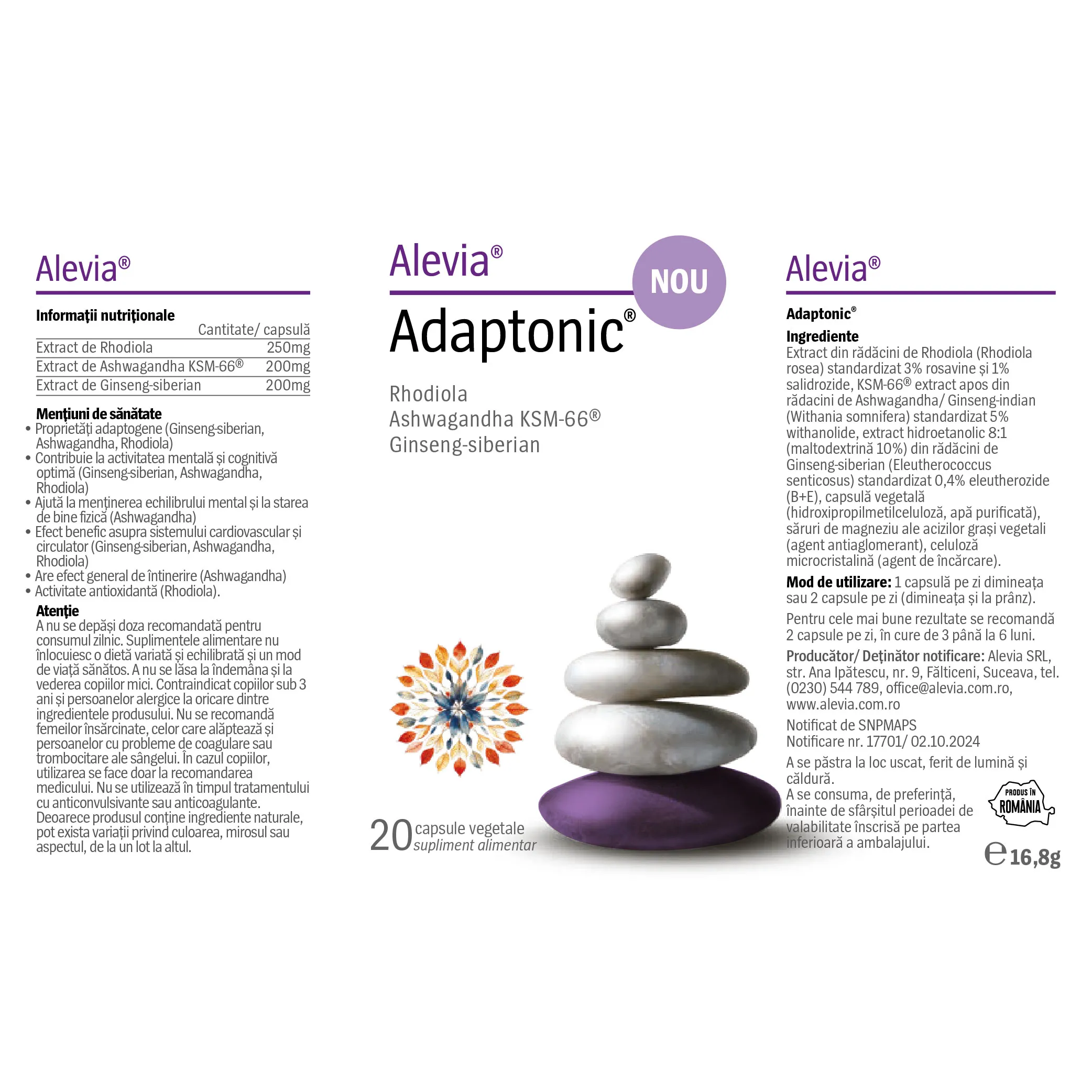 Adaptonic KSM, 20 capsule, Alevia [2]
