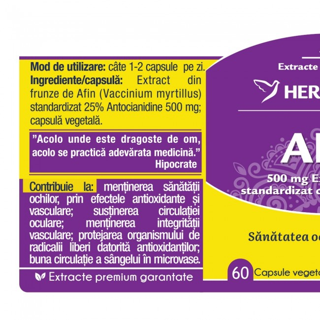 AFIN Extract 500 mg, 60 capsule, Herbagetica [2]
