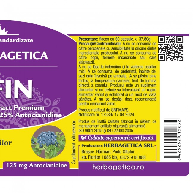 AFIN Extract 500 mg, 60 capsule, Herbagetica [3]