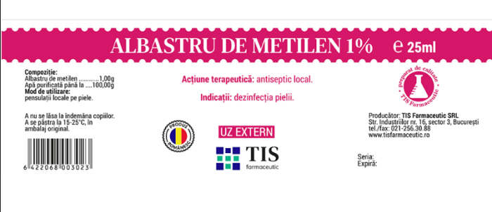 ALBASTRU DE METILEN 1%, 25 ml, Tis Farmaceutic la Nana Plafar [2]