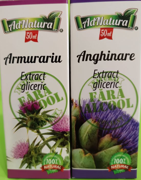 ANGHINARE, ARMURARIU EXTRACTE GLICERICE FARA ALCOOL 50ml AdNatura la Nana Plafar [4]