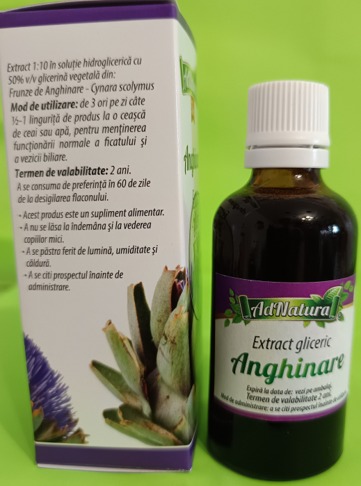 ANGHINARE, ARMURARIU EXTRACTE GLICERICE FARA ALCOOL 50ml AdNatura la Nana Plafar [2]